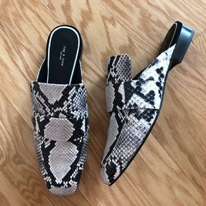 Rag & Bone Aslen snake python loafer mule slip on